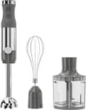 GE - Immersion 2-Speed Handheld Blender (4 Piece Set) - Stainless Steel