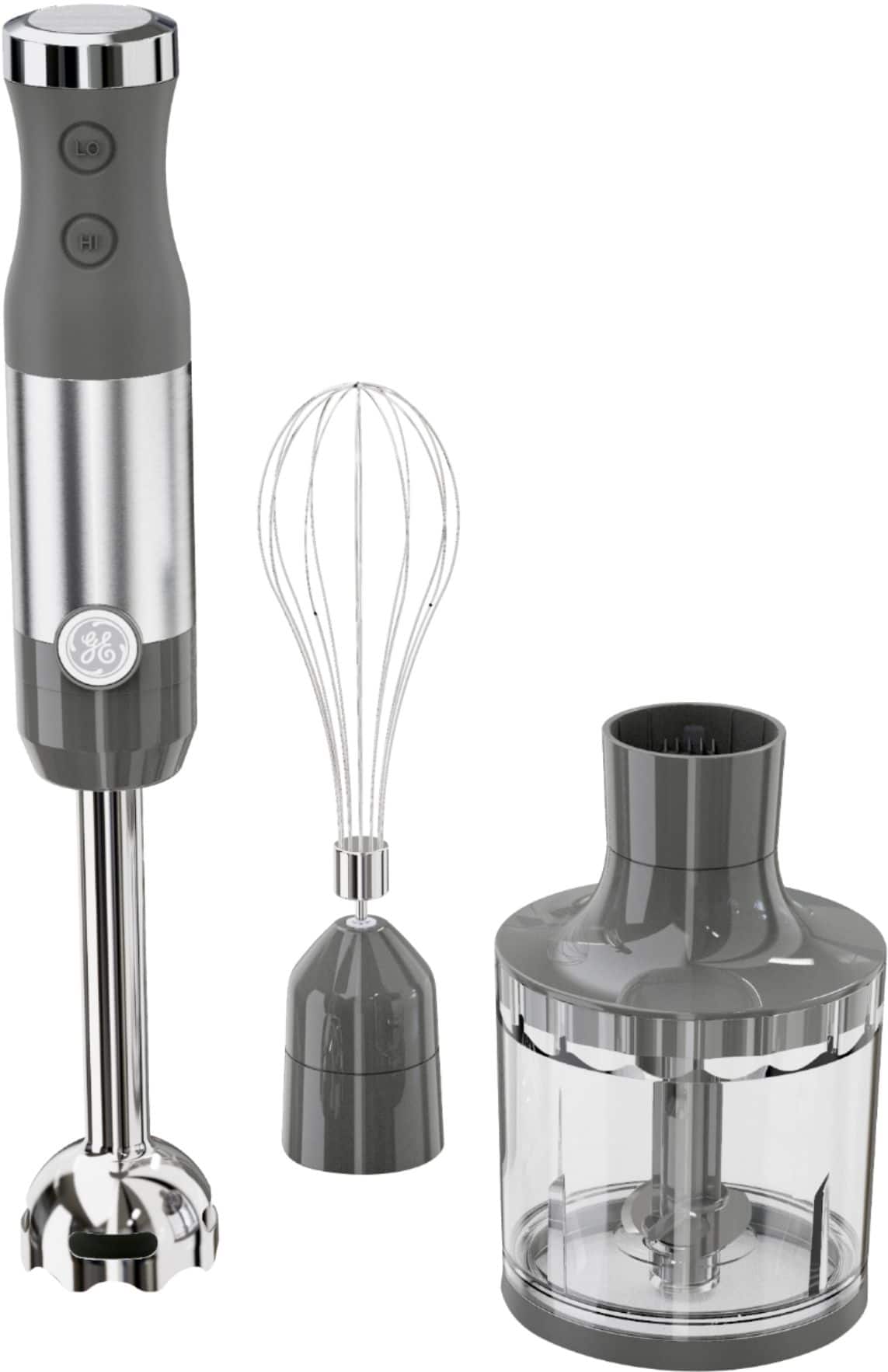 Alt View 16. GE - Immersion 2-Speed Handheld Blender (4 Piece Set) - Stainless Steel.