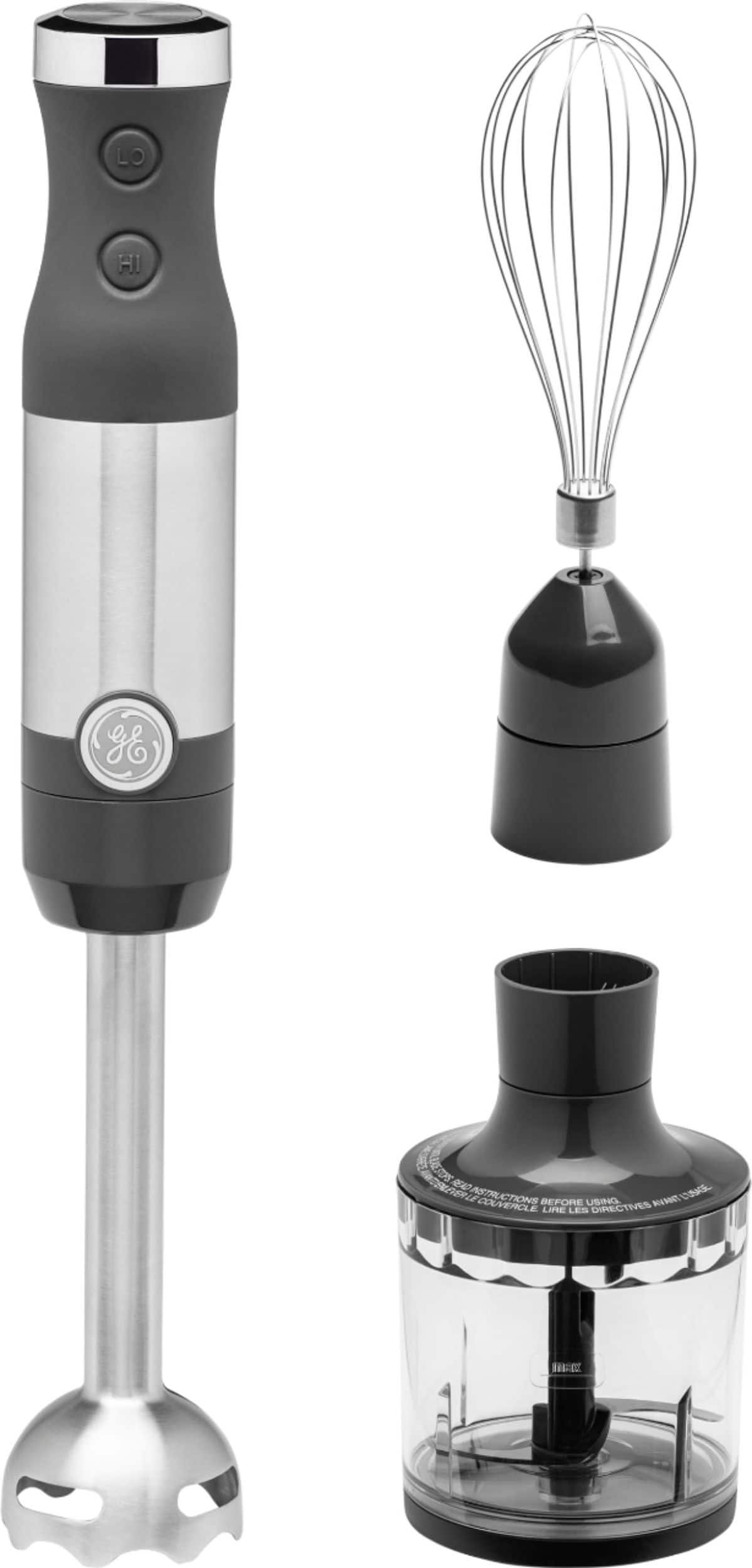 Alt View 20. GE - Immersion 2-Speed Handheld Blender (4 Piece Set) - Stainless Steel.