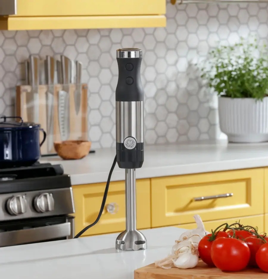 Alt View 25. GE - Immersion 2-Speed Handheld Blender (4 Piece Set) - Stainless Steel.