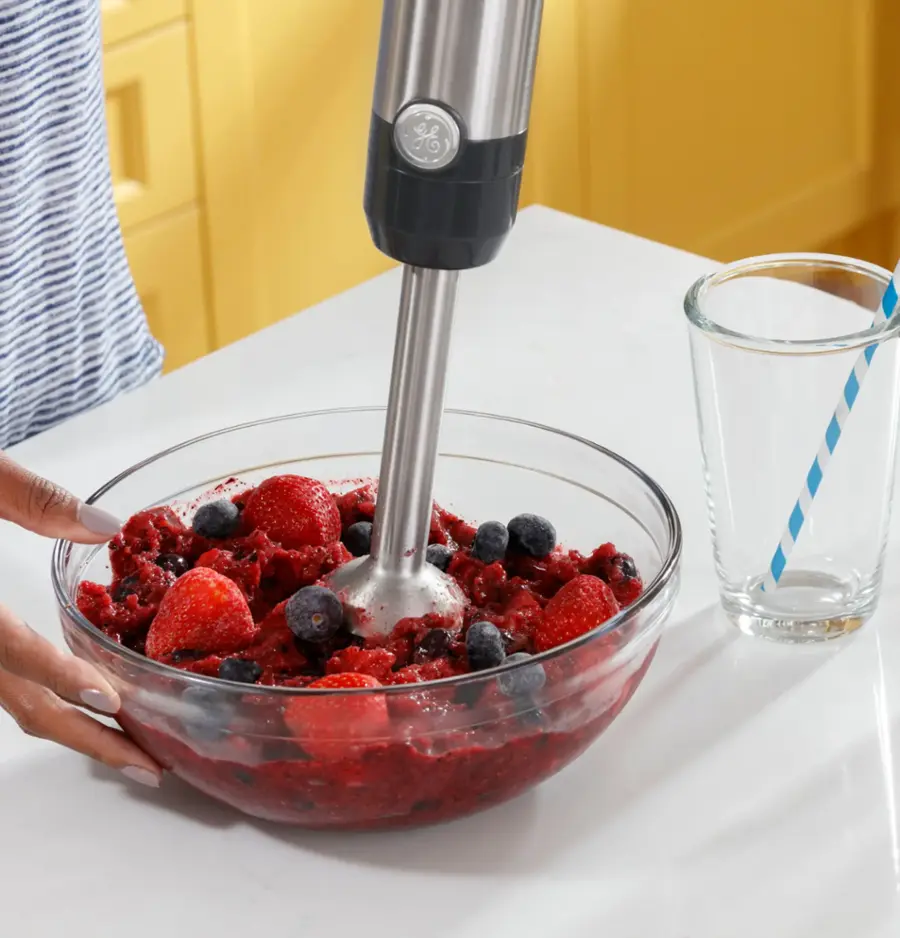 Alt View 26. GE - Immersion 2-Speed Handheld Blender (4 Piece Set) - Stainless Steel.