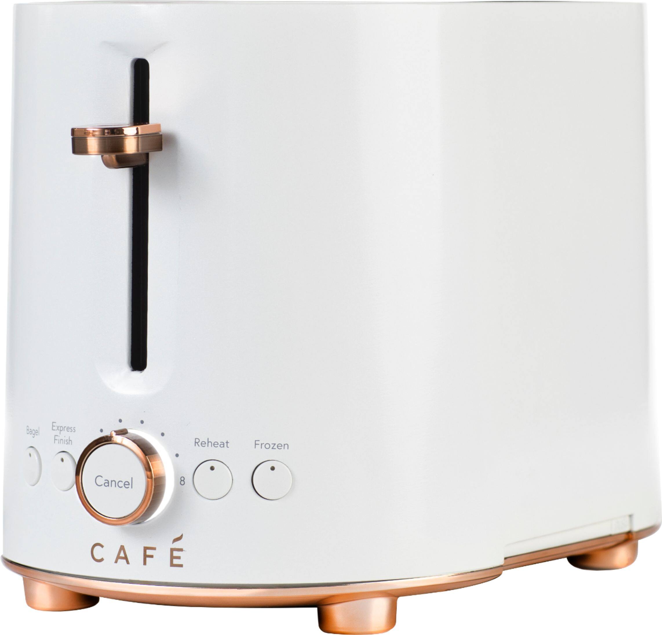 Angle. Café - Specialty 2-Slice Toaster - Matte White.