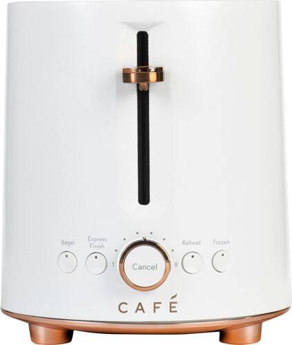 Caf&eacute; Express Finish 2 Slice Metal Toaster White