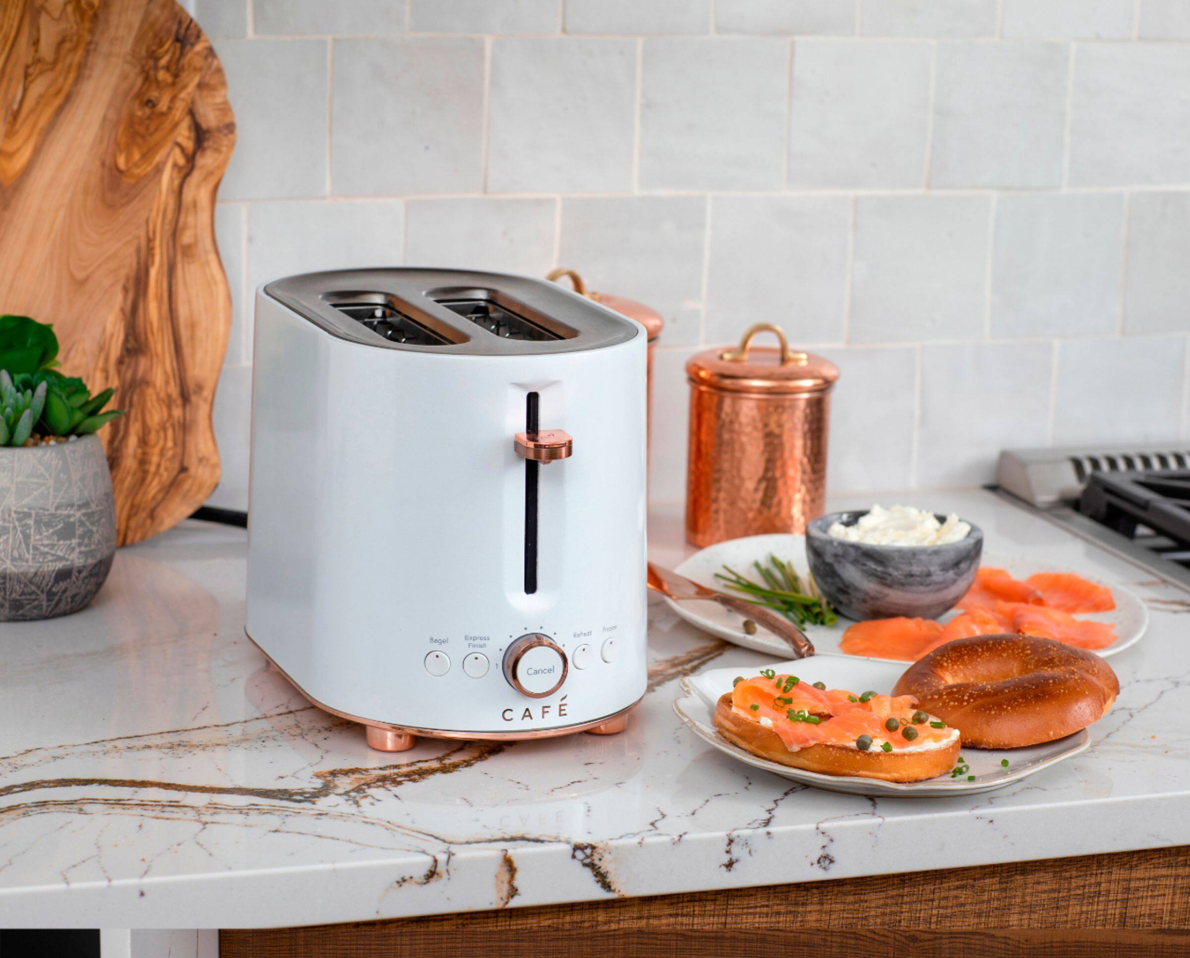 Alt View 18. Café - Specialty 2-Slice Toaster - Matte White.