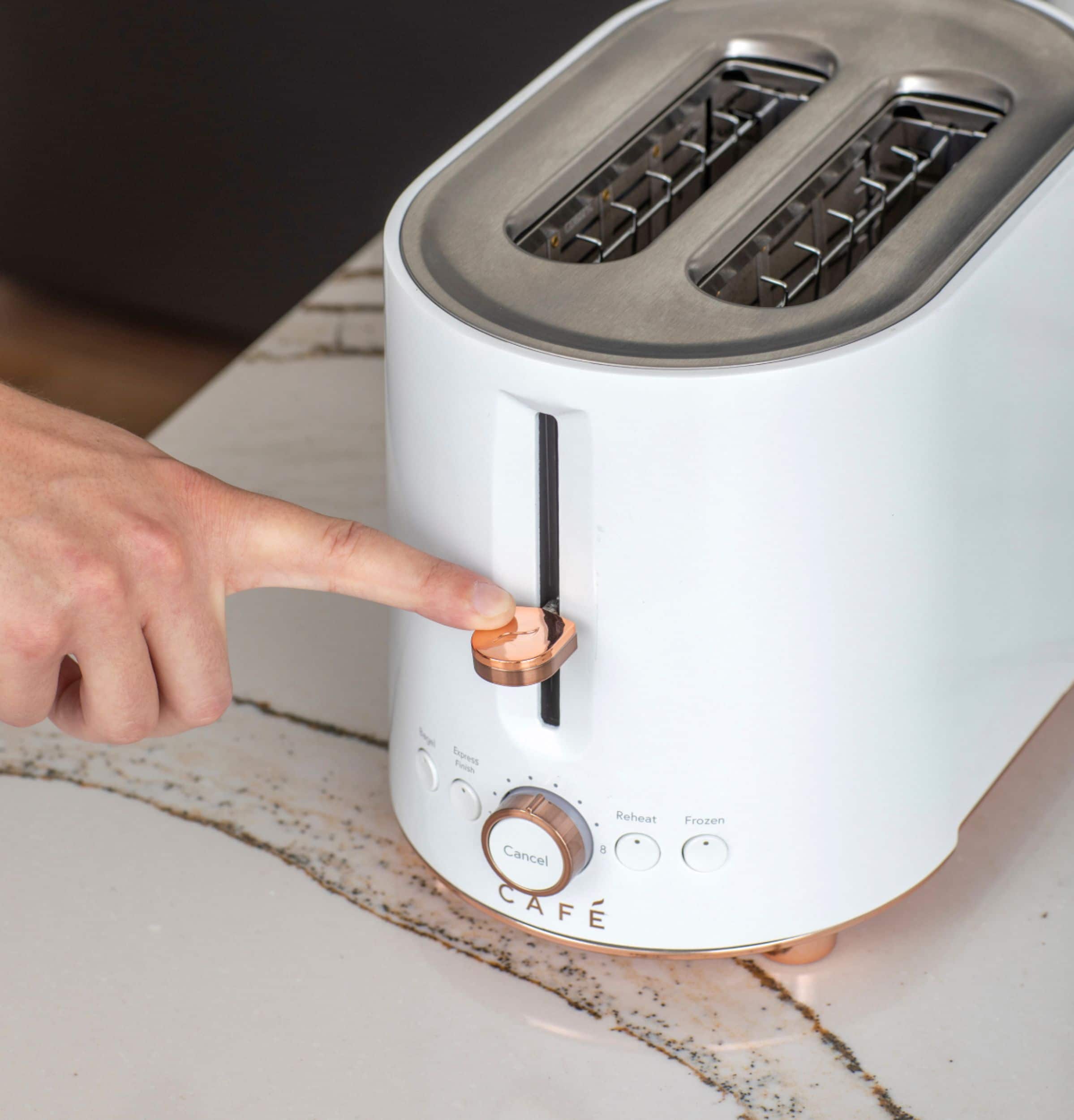 Alt View 24. Café - Specialty 2-Slice Toaster - Matte White.