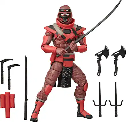Front. Hasbro - G.I. Joe Classified Series Red Ninja Action Figure.