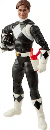 Front. Power Rangers - Power Rangers Lightning Collection Mighty Morphin Black Ranger Figure.