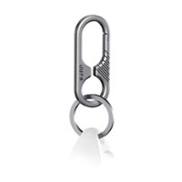 Jura - Carabiner with Anchor for Apple AirPods, AirPods Pro, and AirPods 2nd and 3rd Generation (Lighting Charging Case) - Titanium - Front_Zoom