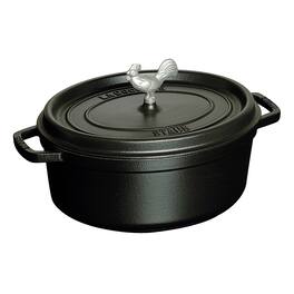 Staub - Cast Iron 5.75-qt Coq au Vin Cocotte - Black Matte