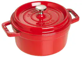 Staub - Cast Iron 9-qt Round Cocotte - Cherry