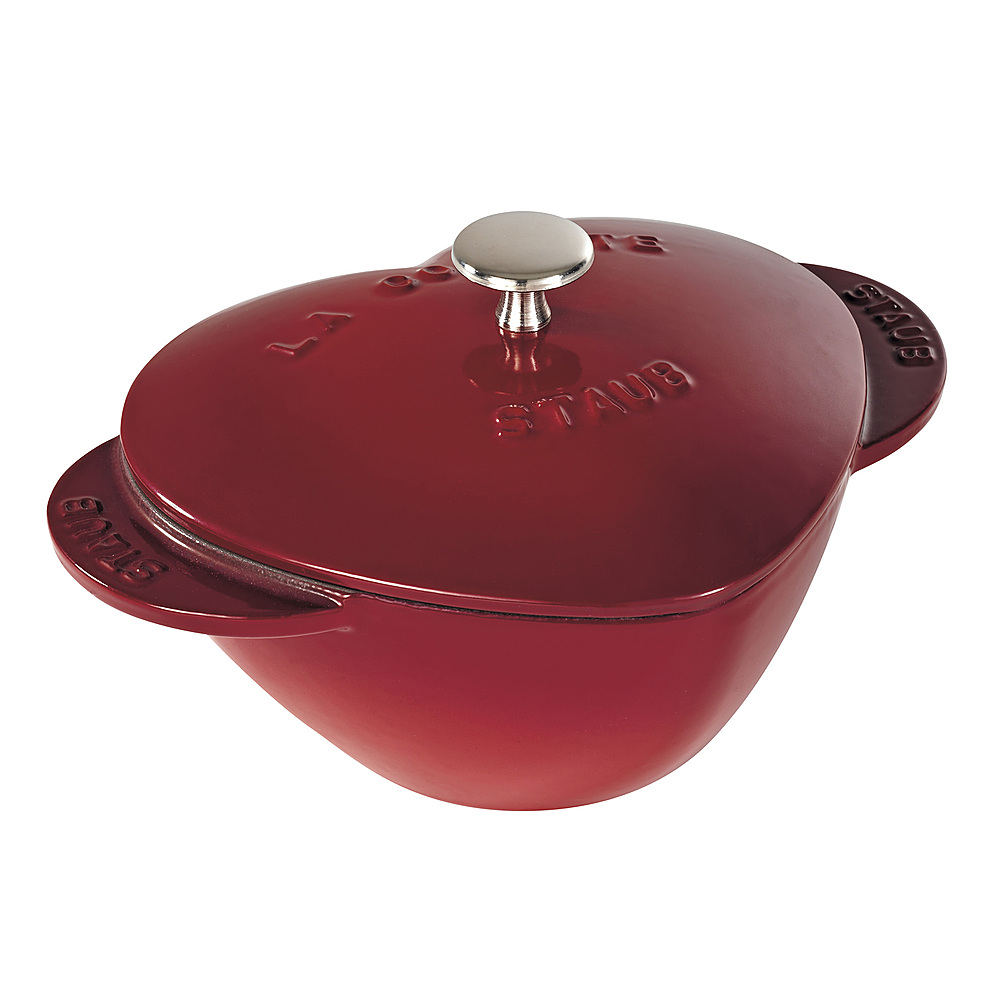 Staub - Cast Iron 1.75-qt Heart Cocotte - Cherry