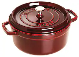 Staub - Cast Iron 9-qt Round Cocotte - Grenadine