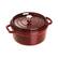 Angle. Staub - Cast Iron 13.25-qt Round Cocotte - Grenadine.