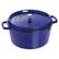 Angle. Staub - Cast Iron 13.25-qt Round Cocotte - Dark Blue.
