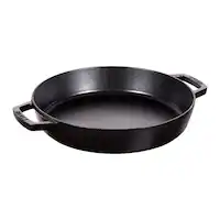 Staub - Cast Iron 13-inch Double Handle Fry Pan - Black Matte - Angle_Zoom