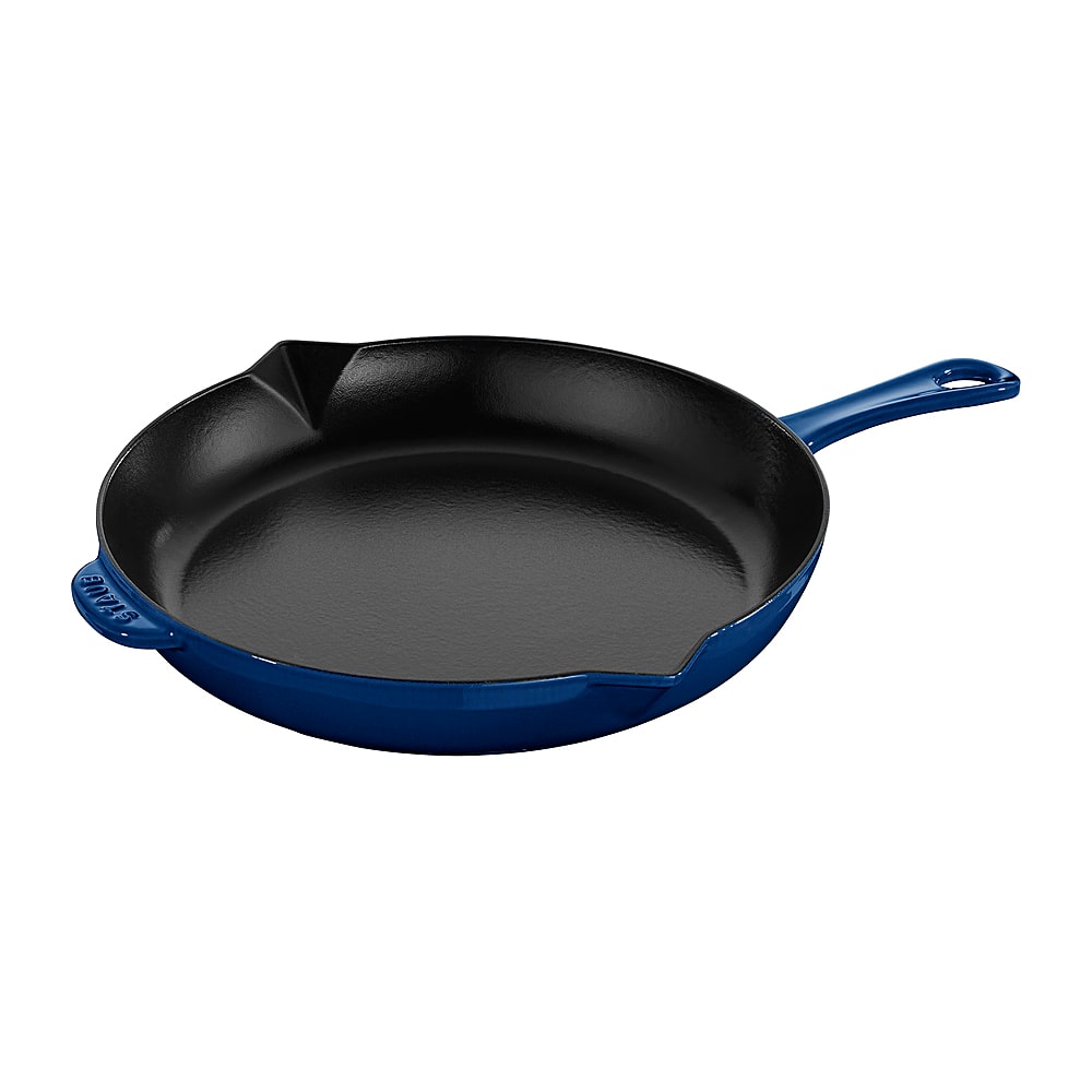 Staub - Cast Iron 12-inch Fry Pan - Dark Blue - Angle_Zoom