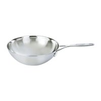 Demeyere - Industry 5-Ply 5-qt Stainless Steel Flat Bottom Wok - Silver - Angle_Zoom