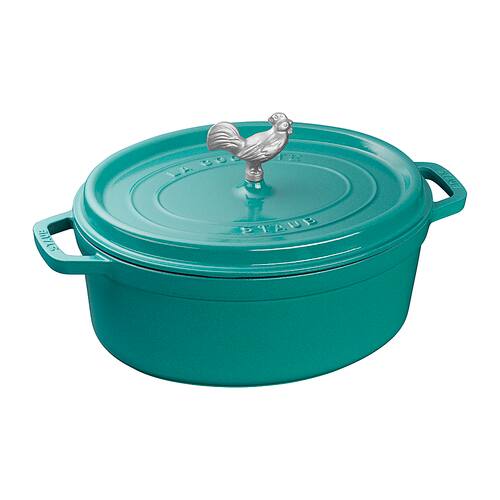 Staub - Cast Iron 5.75-qt Coq au Vin Cocotte - Turquoise