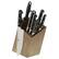 Angle. ZWILLING - Pro 9-pc Knife Block Set - Brown.