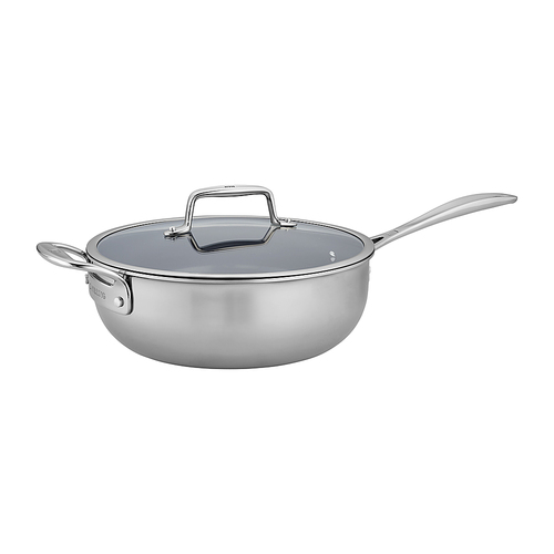 ZWILLING - Clad CFX 4.5-qt Stainless Steel Ceramic Nonstick Perfect Pan - Silver
