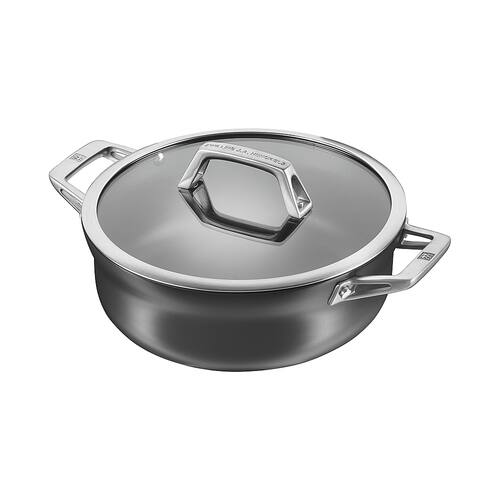 ZWILLING - Motion Hard Anodized 4-qt Aluminum Nonstick Chef's Pan - Black