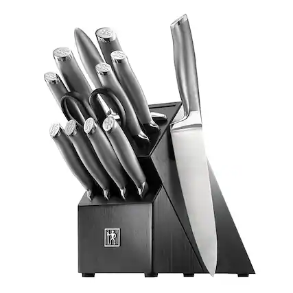 Angle. Henckels - Modernist 13-pc Knife Block Set - Black.