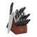 Angle. Henckels - Definition 14-pc Self-Sharpening Block Set - Brown.