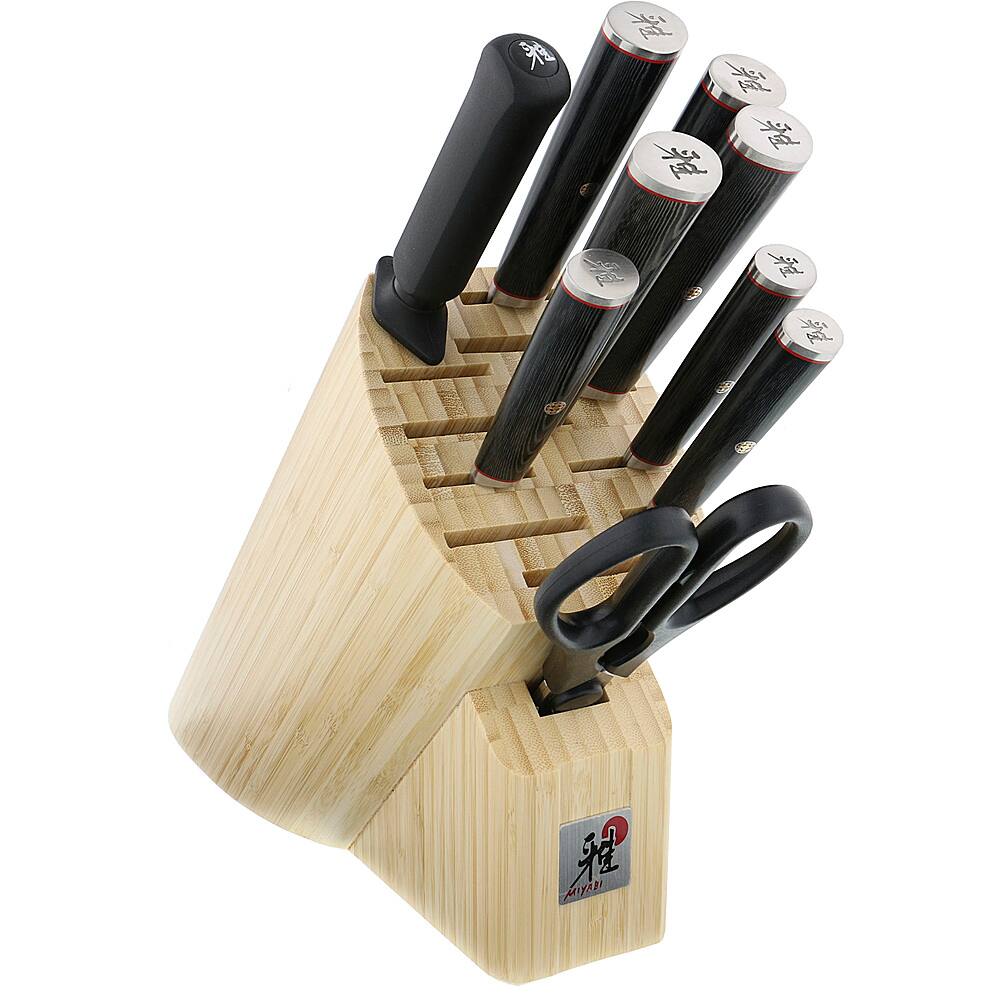 Angle. Miyabi - Kaizen 10-pc Knife Block Set - Brown.