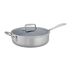 ZWILLING - Clad CFX 5-qt Stainless Steel Ceramic Nonstick Saute Pan - Silver - Angle_Zoom