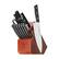 Angle. Henckels - Dynamic 12-pc Knife Block Set - Brown.
