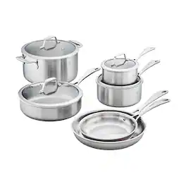 ZWILLING - Spirit 3-ply 10-pc Stainless Steel Cookware Set - Silver