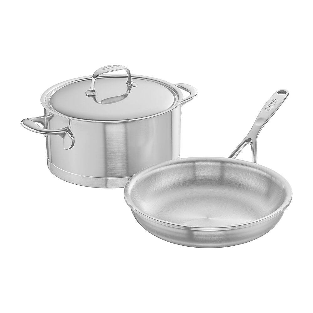 Angle View: Demeyere - Atlantis 3-pc Stainless Steel Cookware Set - Silver