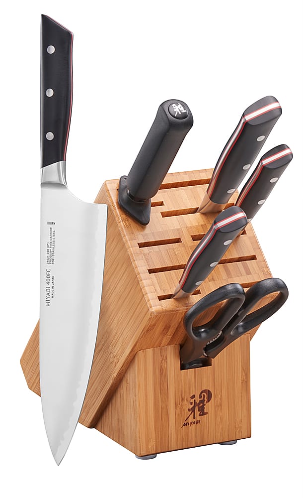 Miyabi - Evolution 7-pc Knife Block Set - Brown - Angle_Zoom