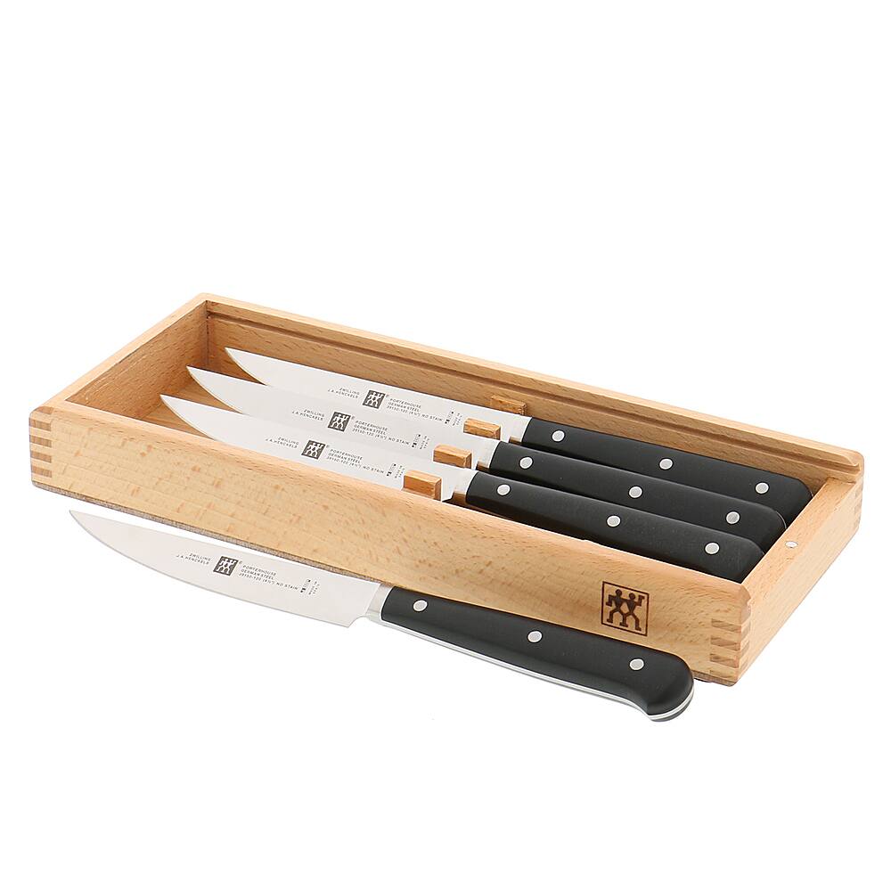 Alt View 11. ZWILLING - Henckels Porterhouse 4-pc Steak Knife Set in Beechwood Box - Beechwood.