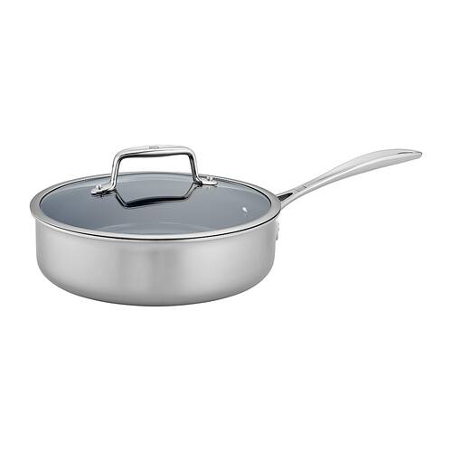 ZWILLING - Clad CFX 3-qt Stainless Steel Ceramic Nonstick Saute Pan - Silver