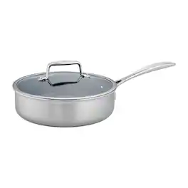 ZWILLING - Clad CFX 3-qt Stainless Steel Ceramic Nonstick Saute Pan - Silver