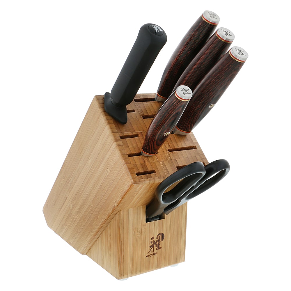 Angle View: Miyabi - Artisan 7-pc Knife Block Set - Brown