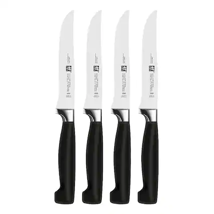 Angle. ZWILLING - Henckels Four Star 4-pc Steak Knife Set - Stainless Steel.