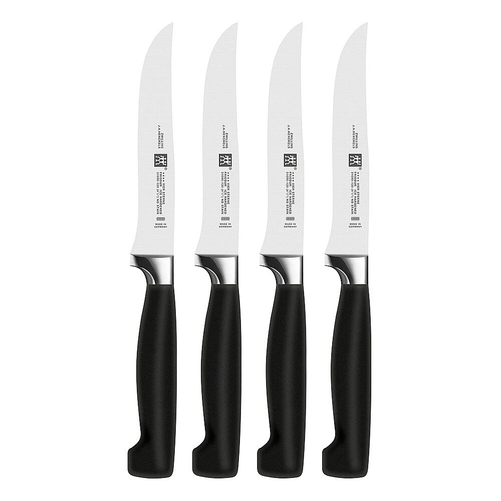 Angle. ZWILLING - Henckels Four Star 4-pc Steak Knife Set - Stainless Steel.