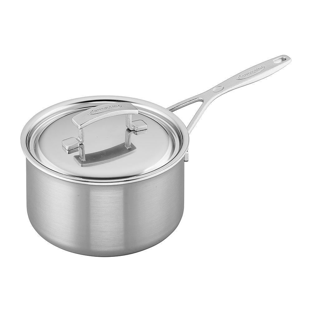 Angle View: Demeyere - Industry 5-Ply 3-qt Stainless Steel Saucepan - Silver