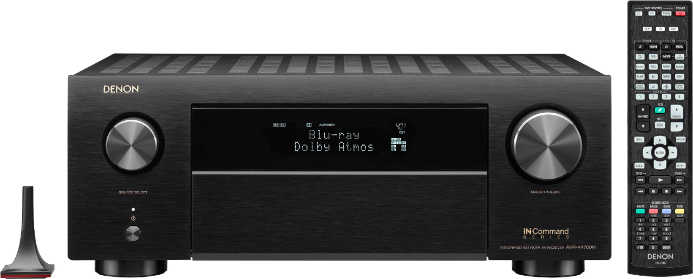 Denon - AVR-X4700H 8K Ultra HD 9.2 Channel (125 Watt X 9) AV Receiver 2020 Model - 3D Audio & Video, Built for Gaming - Black
