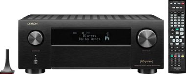 Denon - AVR-X4700H (125W X 9) 9.2-Ch. with HEOS and Dolby Atmos 8K Ultra HD HDR Compatible AV Home Theater Receiver with Alexa - Black - Front_Zoom