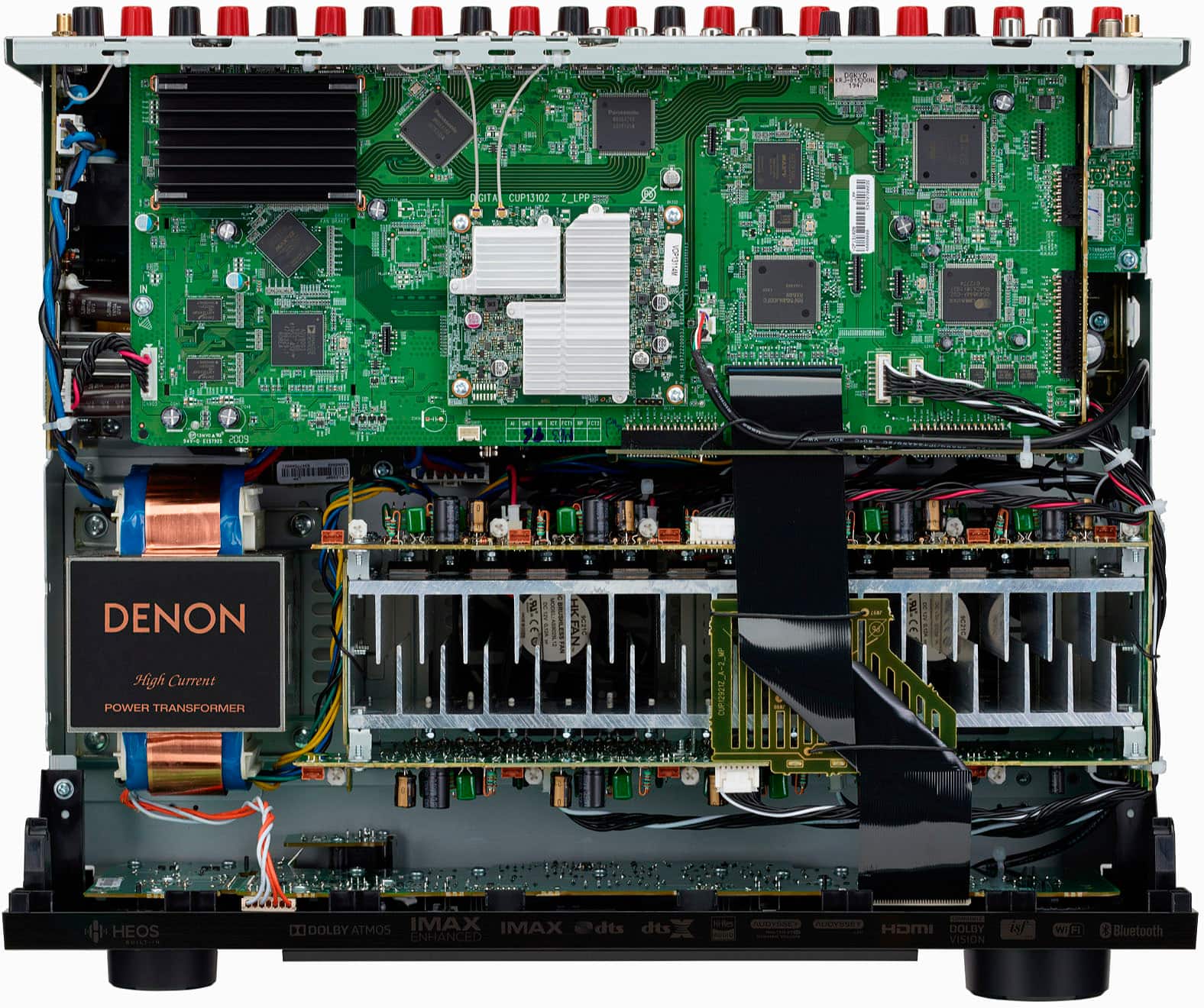 Alt View 12. Denon - AVR-X3700H (105W X 9) 9.2-Ch. with HEOS and Dolby Atmos 8K Ultra HD HDR Compatible AV Home Theater Receiver with Alexa.