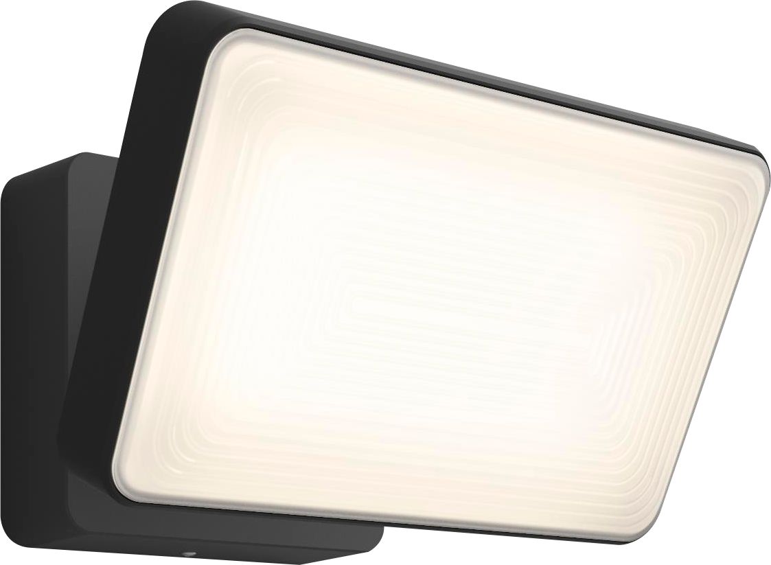 Philips - Geek Squad Certified Refurbished Hue White Welcome Outdoor Flood Light - Black