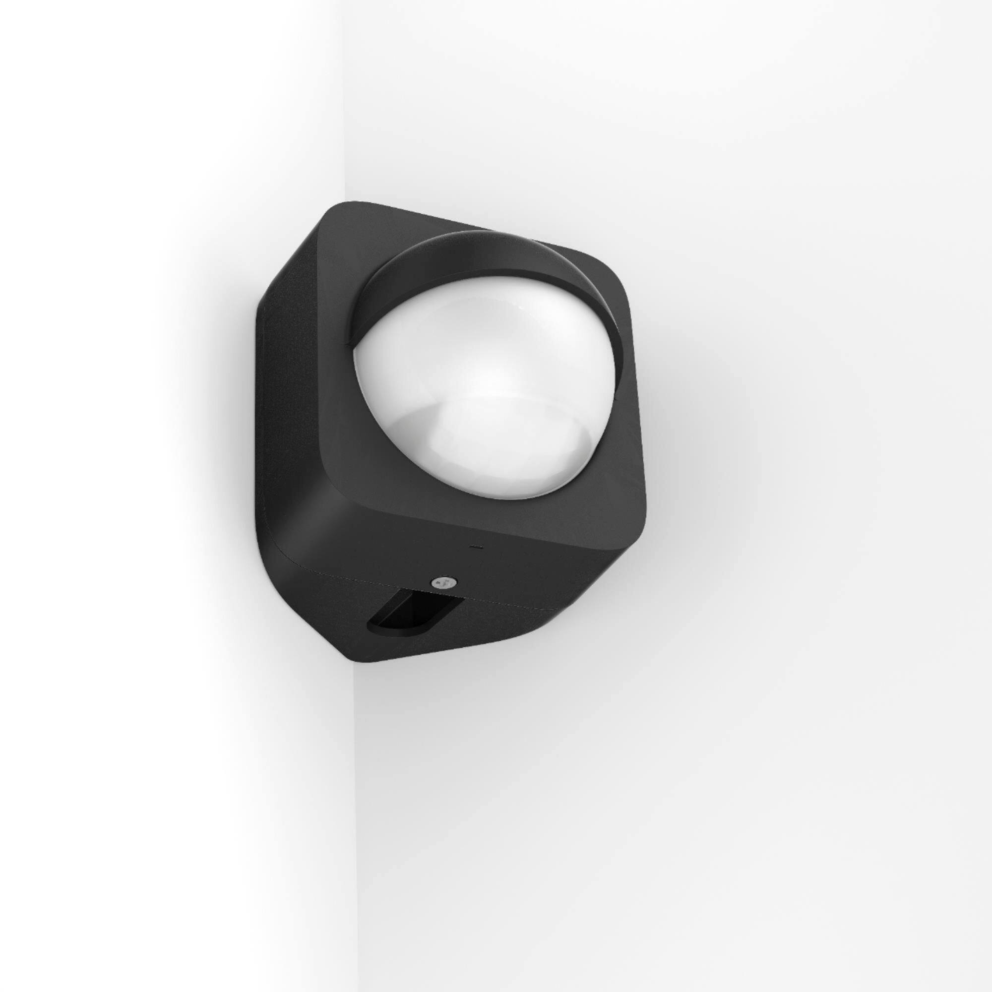 Angle View: Philips - Geek Squad Certified Refurbished Hue Outdoor Motion Sensor - Black And White