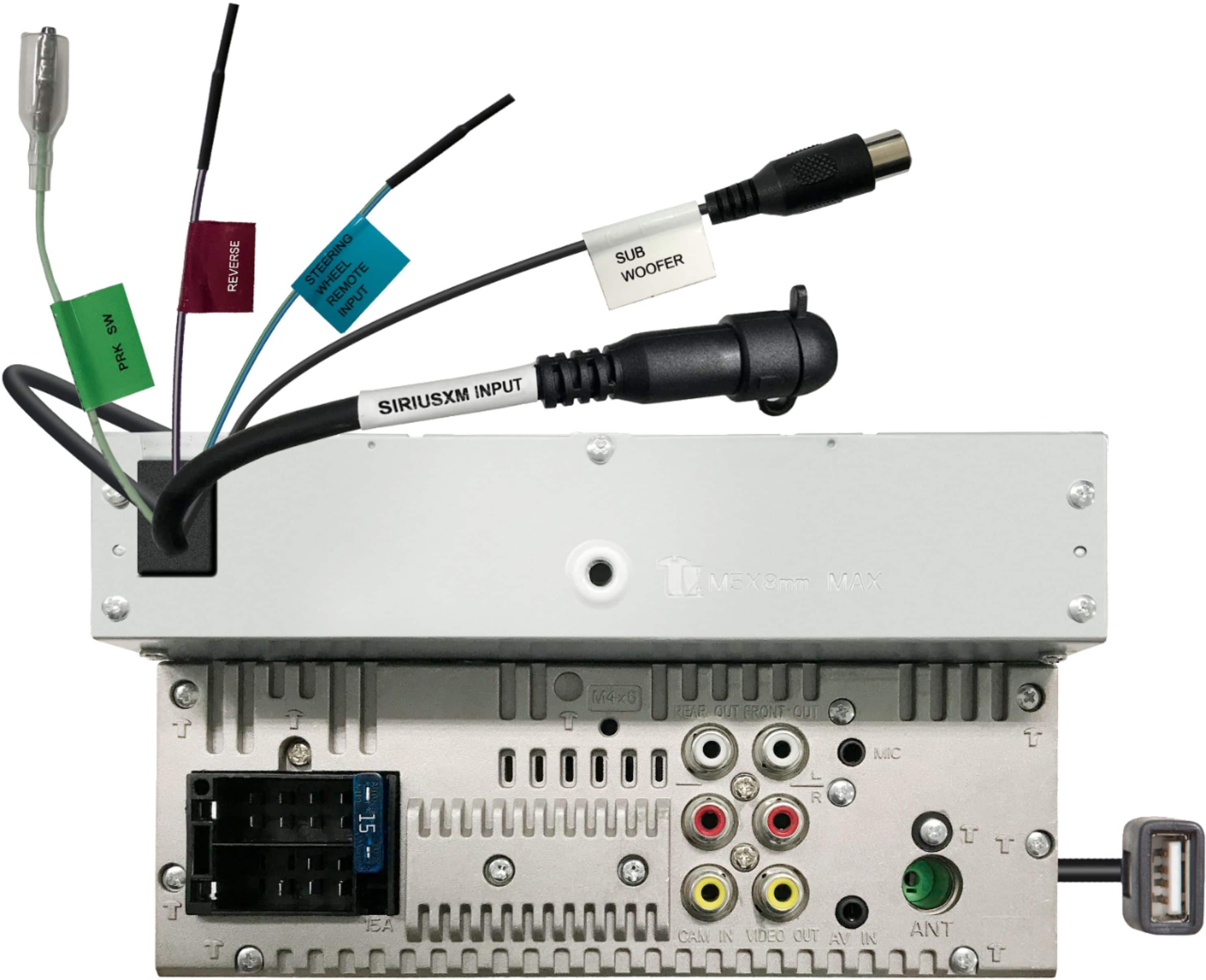 Back. JVC - 6.8" - AndroidAuto/Carplay Built-In Bluetooth - In Dash CD/DVD/DM Receiver - Black.