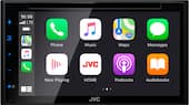 JVC - 6.8" - AndroidAuto/Carplay Built-In Bluetooth - In Dash CD/DVD/DM Receiver - Black