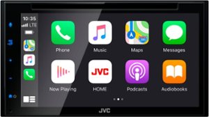 JVC - 6.8" - AndroidAuto/Carplay  Built-In Bluetooth - In Dash CD/DVD/DM Receiver - Black - Front_Zoom