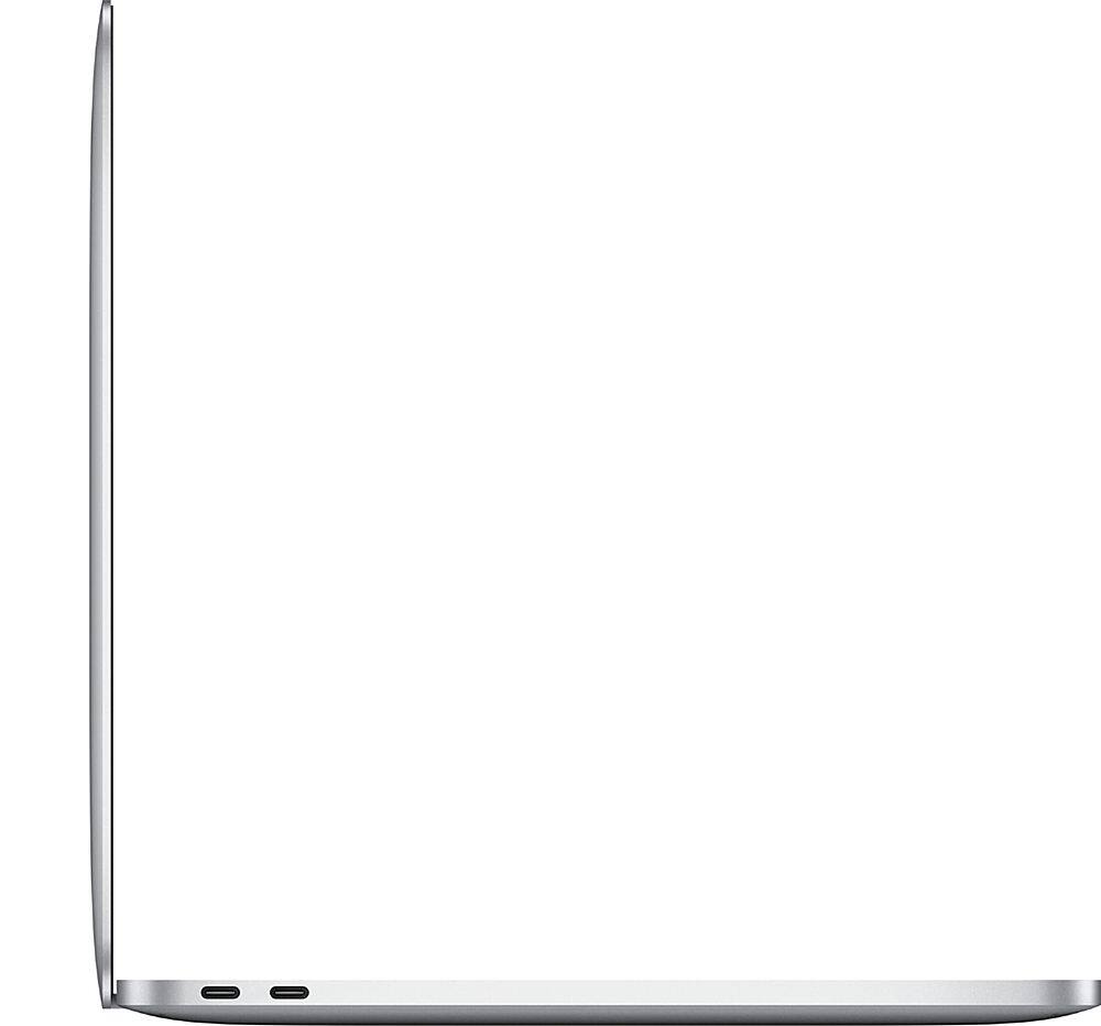 Left View: Apple - MacBook Pro 13.3" Refurbished Laptop - Intel Core i5 (I5-8279U) Processor - 8GB Memory - 256GB SSD (2019 Model) - Silver