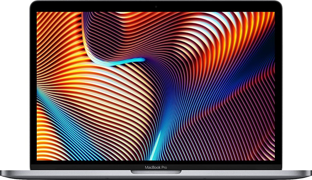 Angle View: Apple - MacBook Pro 13.3" Refurbished Laptop - Intel Core i5 (I5-8279U) Processor - 8GB Memory - 256GB SSD (2019 Model) - Space Gray